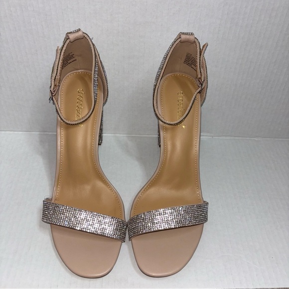 Shoe dazzle old Lyvia rhinestone chunky heel sandal size 10 - Picture 4 of 9